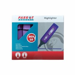 Highlighter Marker Box 10 Markers - Purple