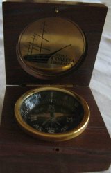 Compass Fitted In Rose Wood Box MB3