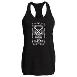 Pop Threads I Keep A Close Watch On This Heart Of Mine Black S Womens Tank Top