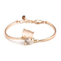 Roxi Opal Rhinestone Crystal Cat Cute Simple Chain Sweet Gift Party Bracelets
