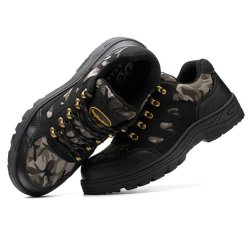 Men's Tengoo Safety Shoes Steel Toe Waterproof Non-slip Anti-smashing Hiking Camping Fishing Work Sh