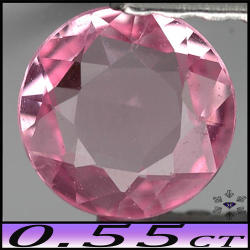 0.55ct Flawless Ceylon Sapphire If - Intense Pink Unheated Rose Facet Round Gem