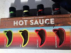 The Modern Gourmet Hot Sauce To Go Set Of 4 Spicy Flavors .16 Fl. Ounce Each.