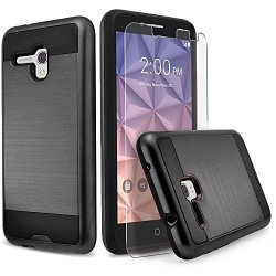 Alcatel Onetouch Fierce XL Case Alcatel Flint Case Alcatel Pixi Glory 4G LTE Case Circlemalls 2 Pieces Hybird Shockproof Phone Cover With HD Screen Protector