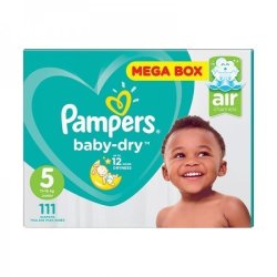 Pampers Baby Dry 111 Nappies Size 5 Mega Pack