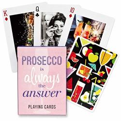 Piatnik - Prosecco Is Always The Answer - Collector's Vintage Poster Illustrated Playing Cards Deck