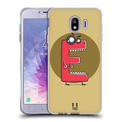 Head Case Designs Razor E Alphabet Monster Soft Gel Case For Samsung Galaxy J4 2018