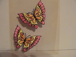 Penny Products Inc Butterfly Embroidered Dimensional Sticker