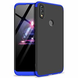 Mylb-us Compatible Huawei Honor 8X Case 3 In 1 Ultra-thin Hard Shell PC Scratch-resistant Ultra-thin 360-DEGREE Full Body Case For Huawei Honor 8X Black+blue