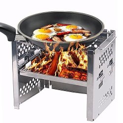 Wood Burning Camp Stoves Picnic Bbq Cooker potable Folding Stainless Steel Backpacking Stove