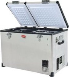 Snomaster - 72L Dual Compartment Stainless Steel Fridge freezer Ac dc