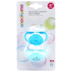 Snookums Silicone Soother Cherry 2 Pk