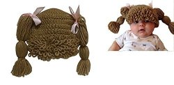 The Lilly Hat Woven Yarn Hair Hat - Infant Baby Toddler Child Size - Light Brown