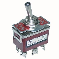 uxcell 4PDT Lacthing Rocker Toggle Switch Heavy-Duty 15A 250V 12P ON//Off//ON Metal Bat 2pcs