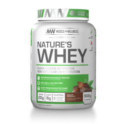 Muscle Wellness Natures Whey Protein 2KG - 80 Servings - Superfood Enhanced Protein Chocolate