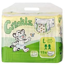 Crinklz Adult Diapers Large Abdl Printed Diapers 15 Diapers