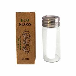 N Noble One Eco-friendly Biodegradable Natural Corn Fiber Silk Dental Floss 30M With Refillable Glass Jar