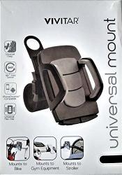 Vivitar Universal Black Smartphone Mount For Bike Stroller And Gym Equipment