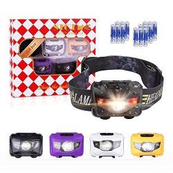 5-PACK Cree Headlamp Flashlight Stct LED Headlamp With Red Lights Suitable For Running Hiking Camping Fishing 160 Lm
