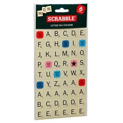 Scrabble Official Letter Sticker Sheet Set - Retro Stationery