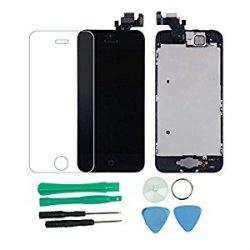 Rc Repairing Kit For Iphone 5 Model A1428 A1429 Black : Lcd Screen With Shield Plate Fr Black
