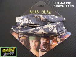 Us Marine Digital Camo Outdoor Scarf Stretchy - Multiple Uses