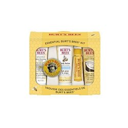 Burt's Bees Gift Set 5 Essential Prodcuts Deep Cleansing Cream Hand Salve Body Lotion Foot Cream & Lip Balm Travel Size