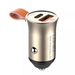 LDNIO Fast Car Charger 30W+QC4 With Type C To Type C 1M CABLE--C509Q