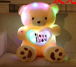 Thailand New 50CM Night Light Plush Cute Bear Soft Doll Toy Gift