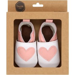 Oratile Kids Khumo Girls Baby Shoes White & Pink 18-24 Months