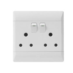 Cbi Double Switch Plug - 4X4 White