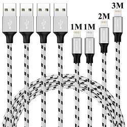 Lightning Cable Joomfeen 4PACK 3FT 3FT 6FT 10FT Tangle-free 8 Pin Sync Charger Cord Iphone Charger Cable For Iphone 7 7 PLUS 6 6S 6 PLUS 6S PLUS 5 5S 5C SE Ipad
