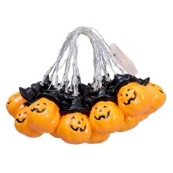LED Light Up Hanging Orange Halloween Jack-o'-lantern Pumpkin String Lights