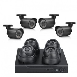 4 Indoor + 4 Outdoor Camera Surveillance Kit
