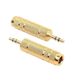 Gold Plated 6.5MM Male To 3.5MM Female Jack