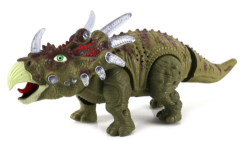 Dinosaur Century Triceratops Battery Operated Toy Dinosaur Figure W Realistic Movement Lights And