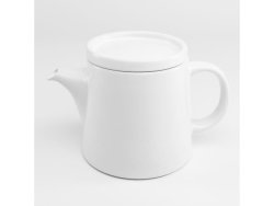 Flat Stackable Teapot 1.2L White