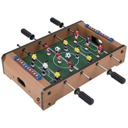 Tabletop Foosball Table- Portable MINI Table Football Soccer Game Set With Two Balls And Score Keeper For Adults And Kids By Hey Play