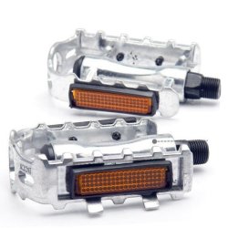 Alloy Pedals With Aluminum Pedal S Light Emitting Chips Brand Pedal Bike Bicycle Cycling... - Silver