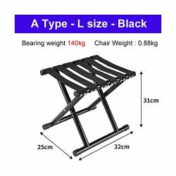 Fortune-god Outdoor Portable Collapsible Fishing Chair Camping Bbq Beach Garden Home Chairs A Type - S - Black