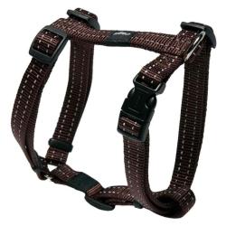 Rogz Utility Reflective H-harness - Snake Medium Chocolate