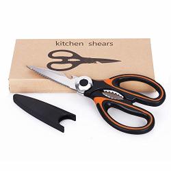 Kitchen Shears Ultra Sharp Premium Heavy Duty Stainless Steel Shears And Multi Purpose Kitchen Scissors-orange