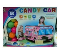Candy. Candy Cart Pop-up Tent Toy With 50 Balls-pink