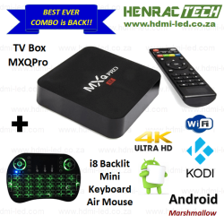 Ever Best Combo: Android Tv Box Mxqpro + I8 Keyboard Air Mouse Black
