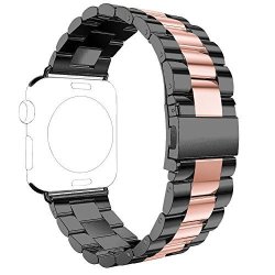 For Apple Iwatch Band 42MM Rosa Schleife Apple Watch Band 42 Stainless Steel Metal Replacement Smart Watch Strap Link Bracelet Wrist Band For Apple