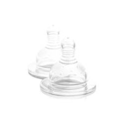 Snookums Wide Neck Silicone Cross-cut Teat 0M+ 2 Pack