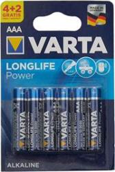 Varta LR03 Aaa Longlife Power Battery - 6 Pack Retail Box No Warranty product Overview Longlife Power Aaa Batteries Are Ideal For Everyday Use In