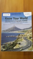 New Know Your World. Introduction To Geography Ggh1501. Custom Edition For Unisa. Bargain