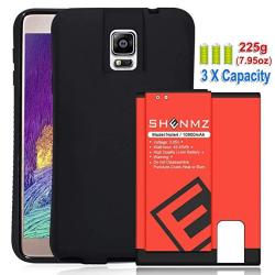 Galaxy Note 4 Extended Battery Shenmz Galaxy Note 4 11800MAH Replacement Battery With Nfc + Soft Tpu Full Edge Protective Case Up To 3.3X Extra Batte