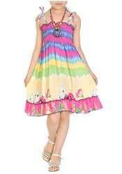 Mullsan Little Big Girls' Long Dress Or Bolero Casual Beach Dress Size 3-12 6-8 Years GD5